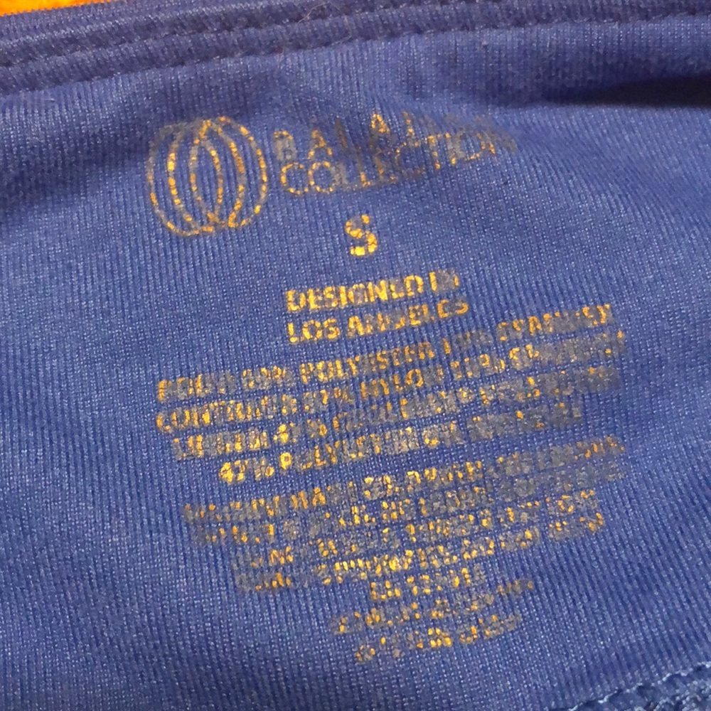 Balance Collections Solid Blue Crop Leggings - image 4